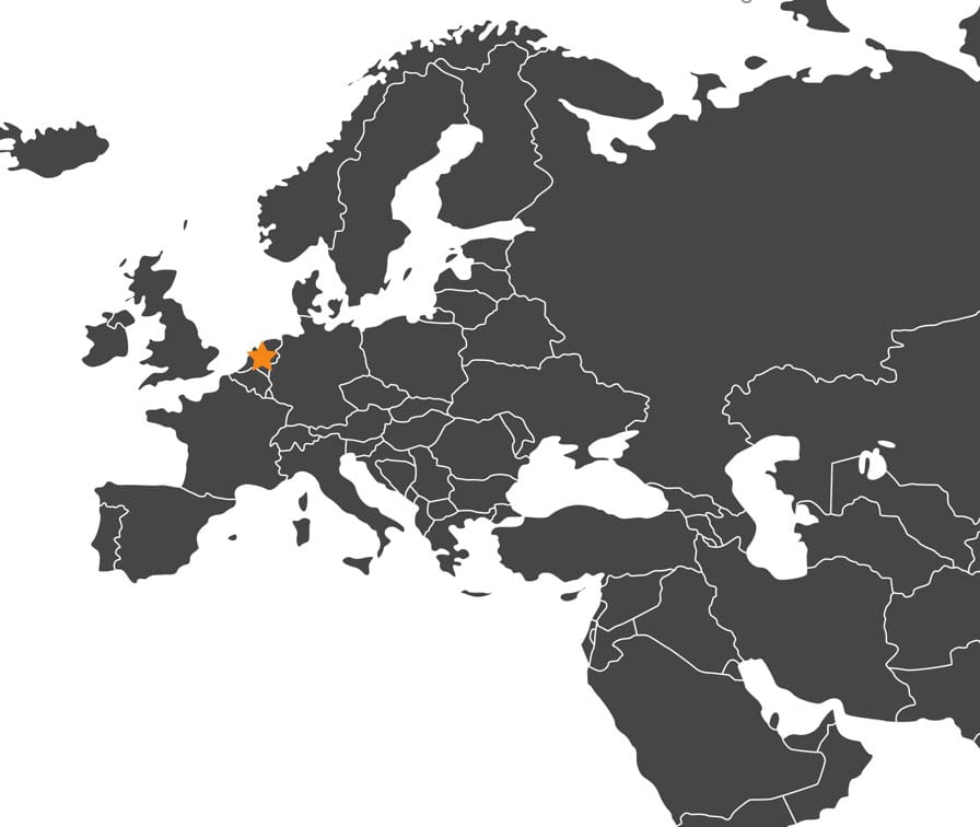 Netherlands marked on map