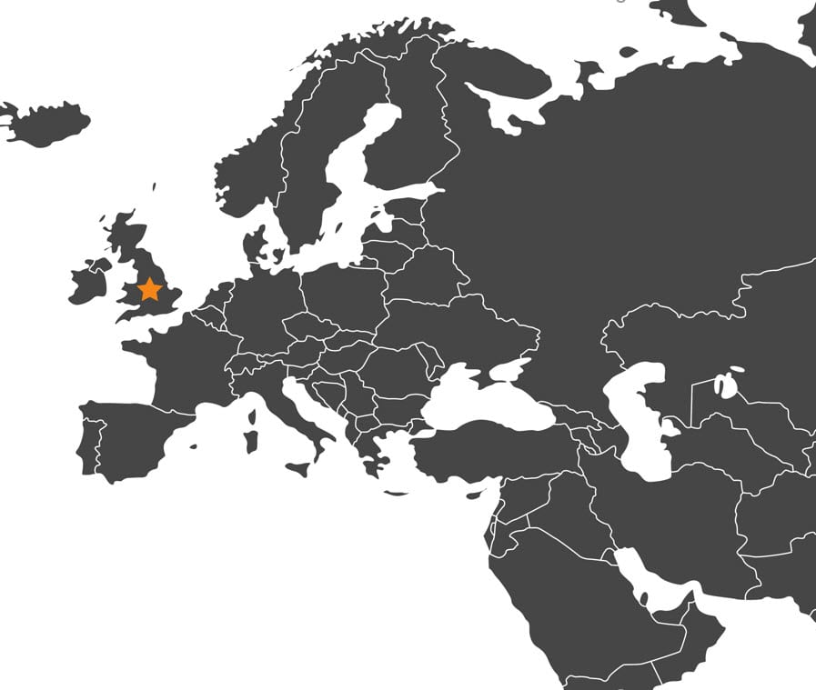 UK marked on map